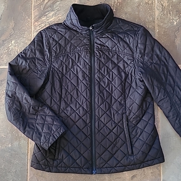 Women's Lands End Jacket S/P 6-8 Black - Picture 4 of 10